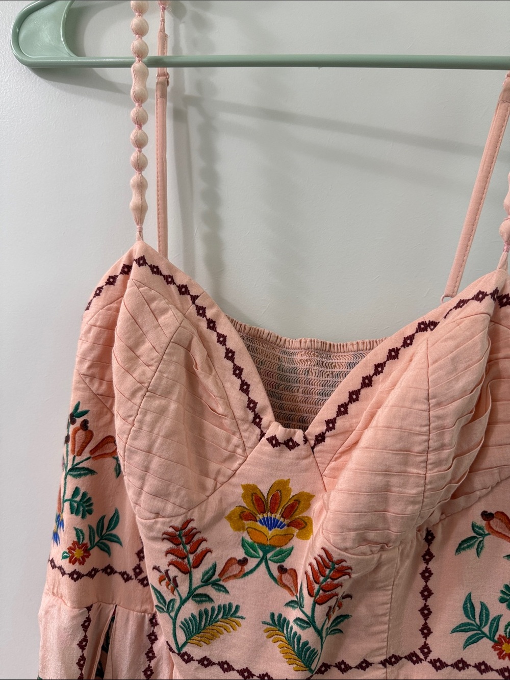 Farm Rio Bohemian Embroidered Pink Maxi Dress size large - Picture 5 of 5